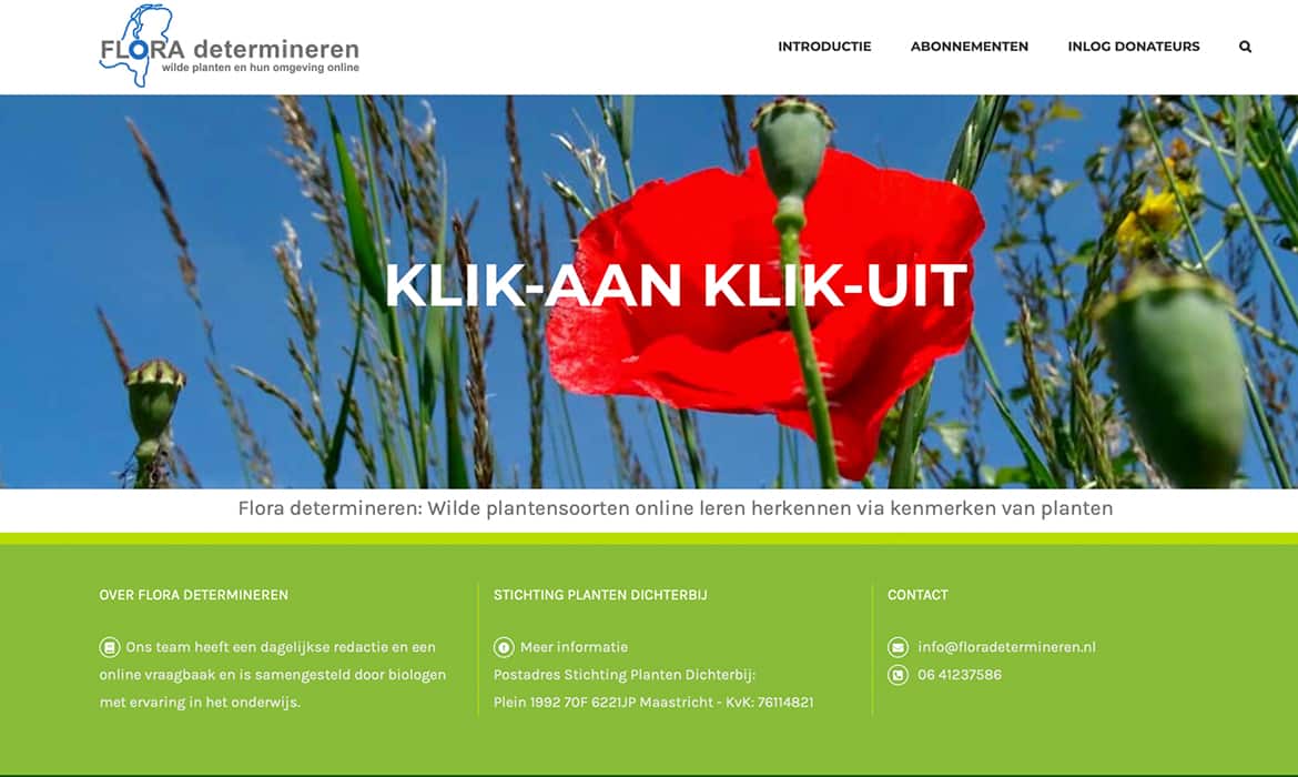 Webdesign für Flora van Nederland