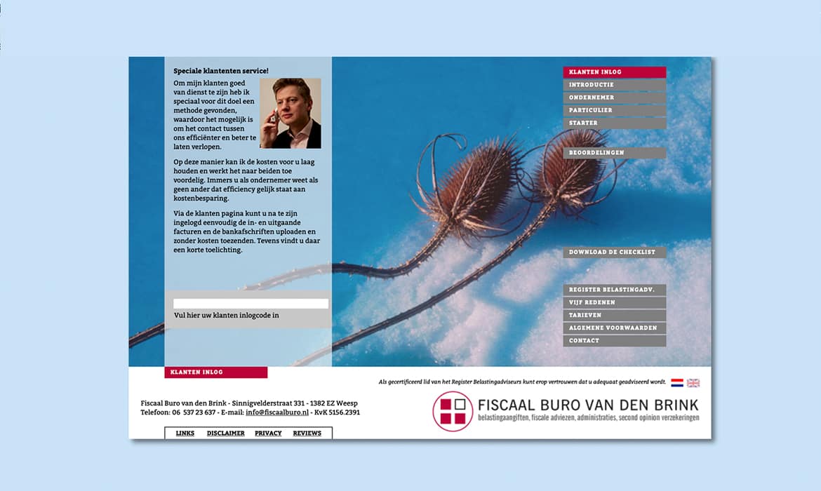 Webdesign Maastricht - Voorbeeld 6 website Fiscaalburo