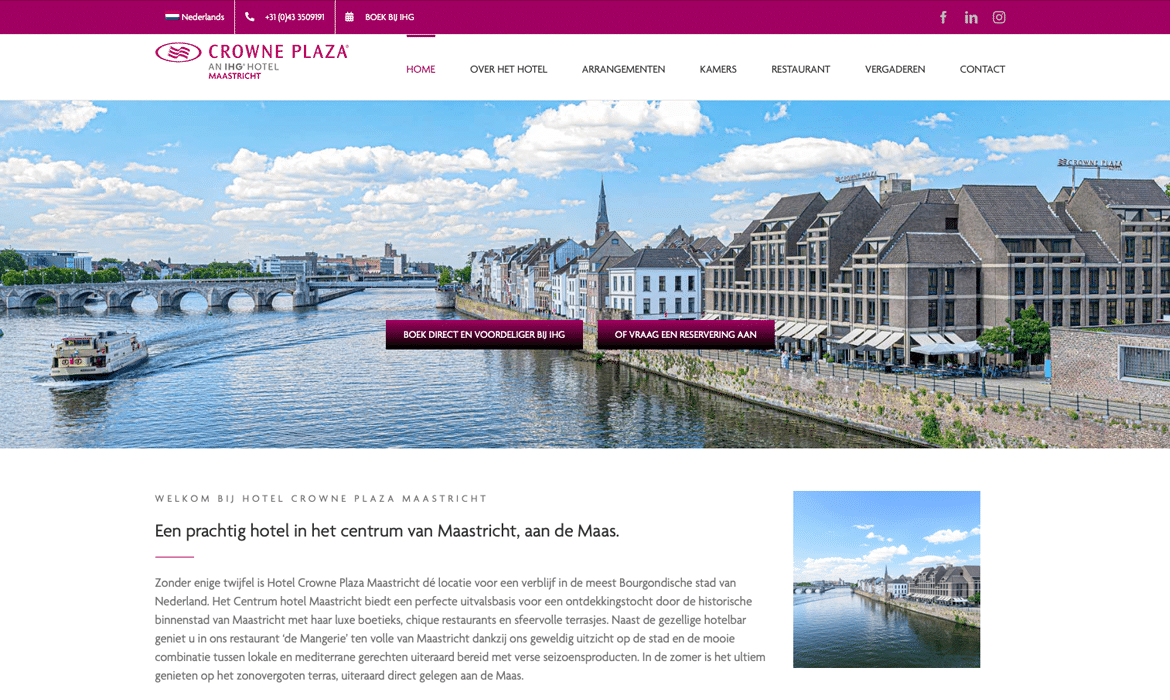 Hotel Crowne Plaza by Webdesign Maastricht